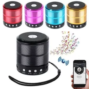 Caixa de Som 887 Mini Caixinha Bluetooth Portatil Usb Sd Fm Bateria Recarregavel Amplificada - Grave Potente
